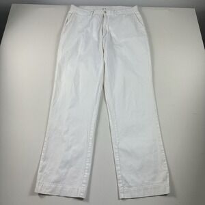 Polo Ralph Lauren Chino Pants Men 36x34 Stretch Flat Front White Straight‎ Leg